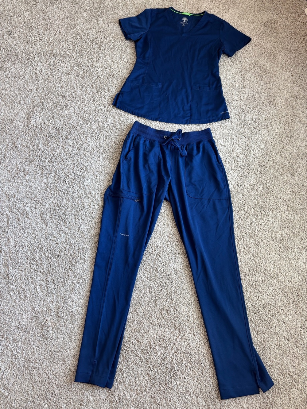 healing hands Navy Scrub Set